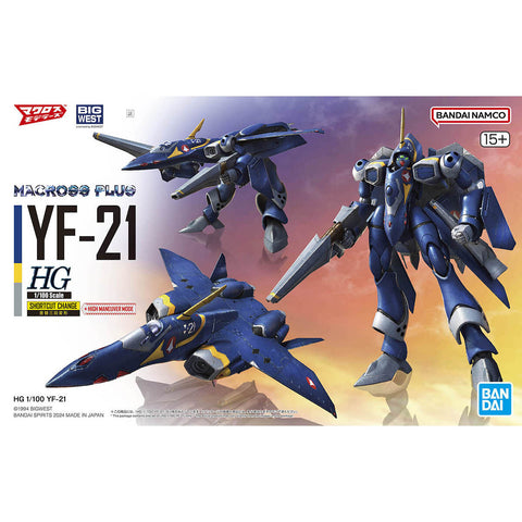 1/100 HG YF-21 from Macross series in dynamic pose