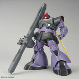 Another angle of the 1/100 MG Rick-Dom model kit displaying its features and color scheme.