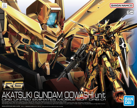 1/144 RG Akatsuki Gundam (Oowashi Pack) front view showing details