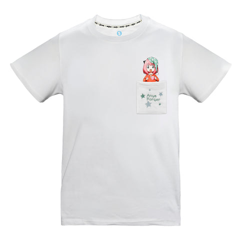 SPY X FAMILY Anya Forger Embroidered Pocket T-shirt