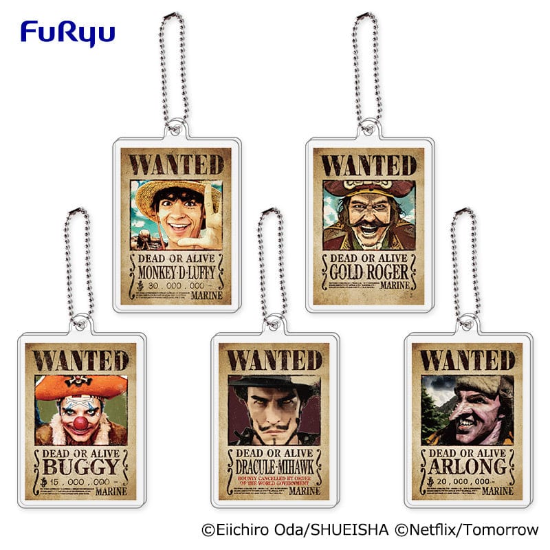 Charm & Keychain One Piece Live Action “Wanted Poster” Keychain Set – Official Netflix Edition