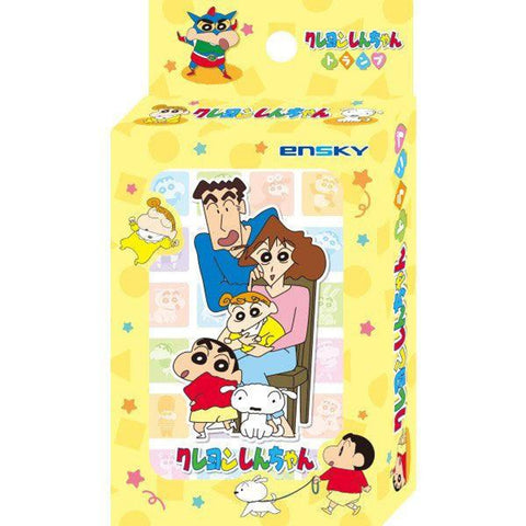 Ensky Crayon Shin-chan Playing Cards featuring colorful designs and official branding in a clear and professional presentation.