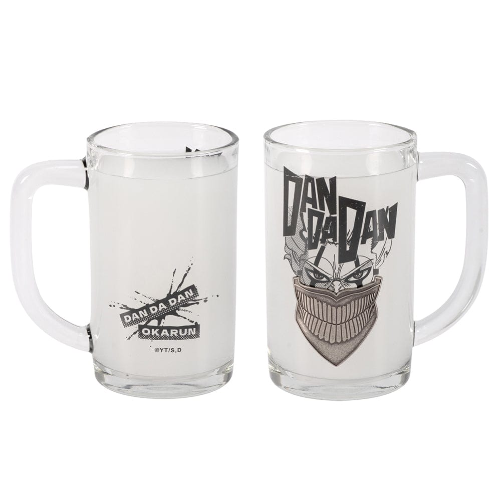 Drinkware DAN DA DAN Okarun Glass Mug – Anime 500ml Drinking Cup with Metal Emblem