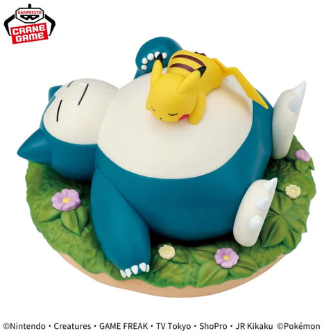 Figurines Banpresto - Pokémon - Pikachu & Snorlax Relaxing Time Figure