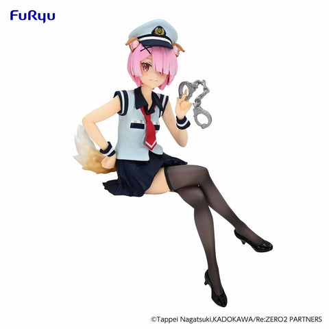 Figurines Furyu - Re:Zero - Starting Life In Another World Ram Noodle Stopper Figure - Police Ver.