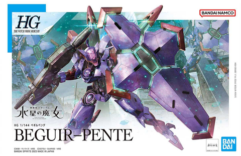 1/144 scale HG Beguir-Pente Mobile Suit from Gundam: The Witch from Mercury front view