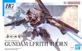 1/144 HG Gundam Lfrith Thorn model kit from Mobile Suit Gundam: The Witch from Mercury, showcasing detailed design and coloring.