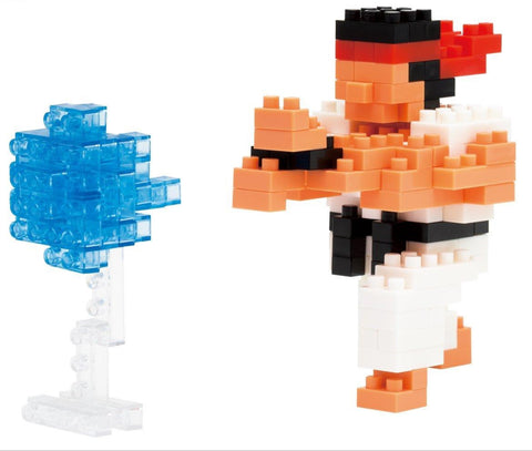 Nanoblock Ryu (Hadoken) front view