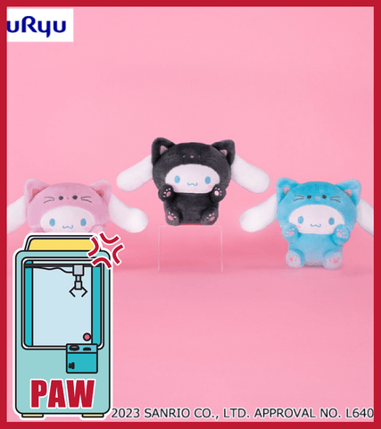 Paw Machine 🕹️Paw Game - Sanrio Cinnamoroll Pretend Cats Plush (3 Designs)