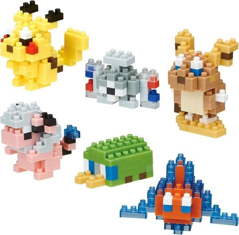 Kawada Nano Block Mini Nano Pokemon Electric Type NBMC_08S 1BOX = 6 pieces showing different angle