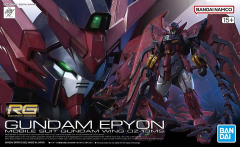 1/144 RG Gundam Epyon model from Mobile Suit Gundam Wing, showcasing detailed front view.