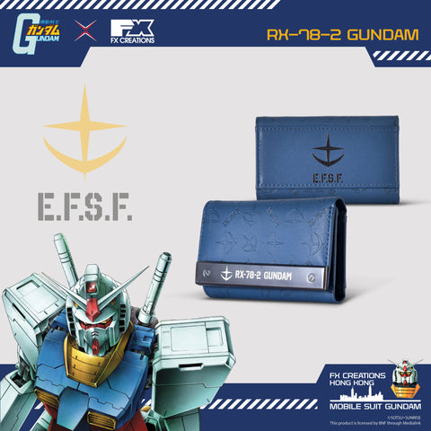 RX-78-2 GUNDAM leather bi-fold key wallet with official branding