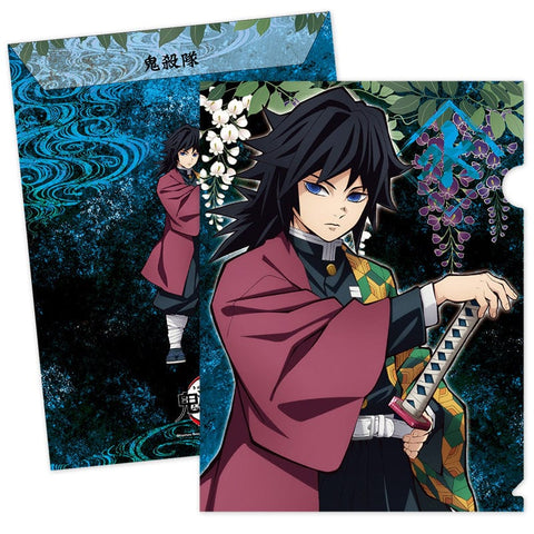 Stationery Giyu Tomioka Clear File Folder – Demon Slayer: Kimetsu no Yaiba Anime Stationery