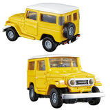 Different angle of Tomica Premium 04 Toyota Land Cruiser diecast car (yellow)