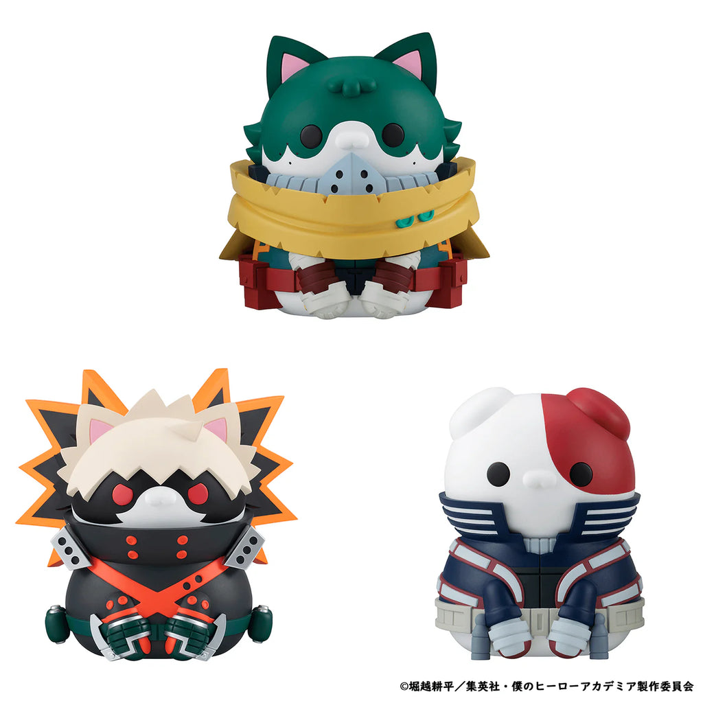 My Hero Academia – Midoriya Izuku, Bakugo Katsuki & Todoroki Shoto Mega Cat Project Nyanto! The Big Heroaca Cats Figure Set (With Gift) (848643)<br>[Pre-Order 09/01/26]