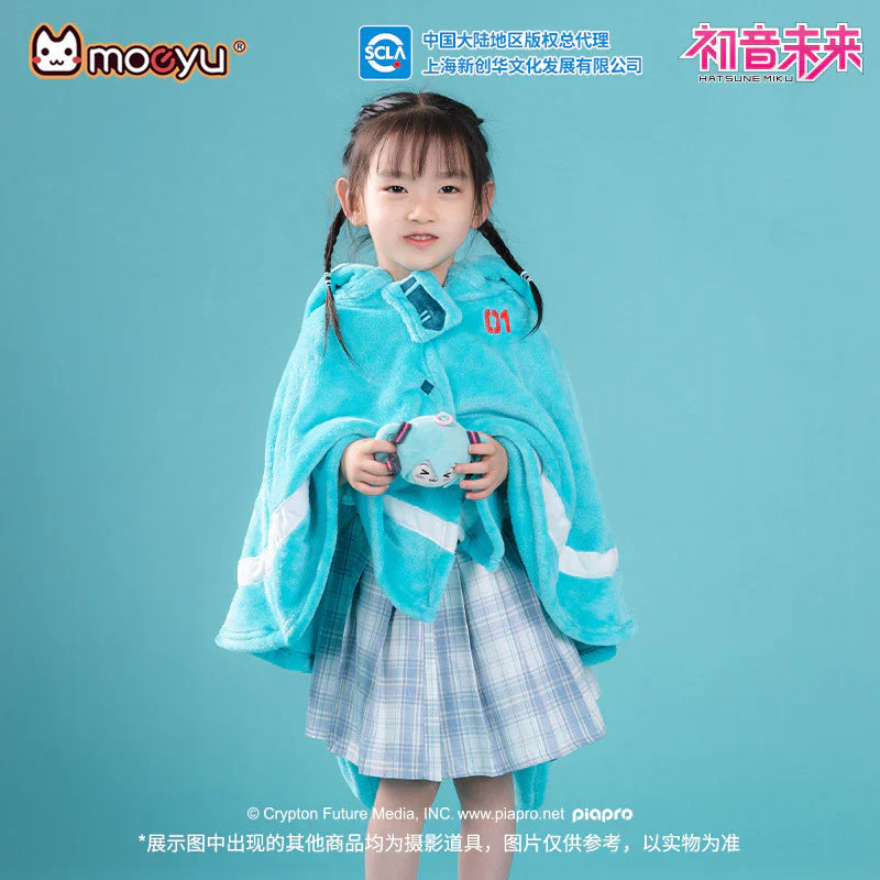 Hatsune Miku Squint Eyes Series Mini Multi-Function Blanket Hoodie