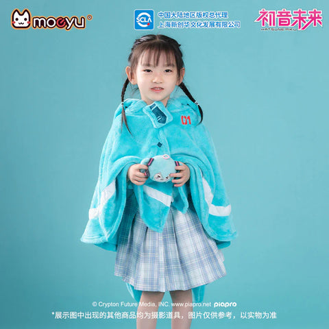 Hatsune Miku Squint Eyes Series Mini Multi-Function Blanket Hoodie