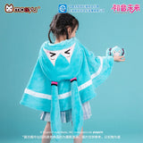 Hatsune Miku Squint Eyes Series Mini Multi-Function Blanket Hoodie