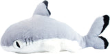 Plush shark toy on a white background