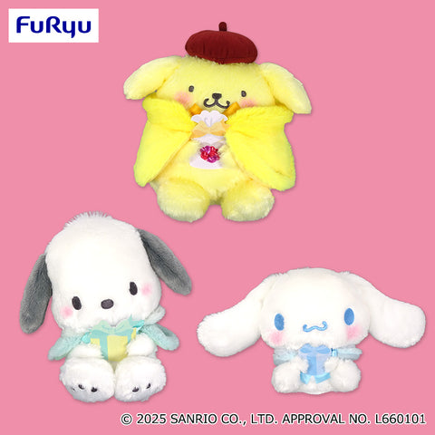 Sanrio Characters HBD Big Plushies - Pompompurin, Pochaco and Cinnamonroll (10 Inches)