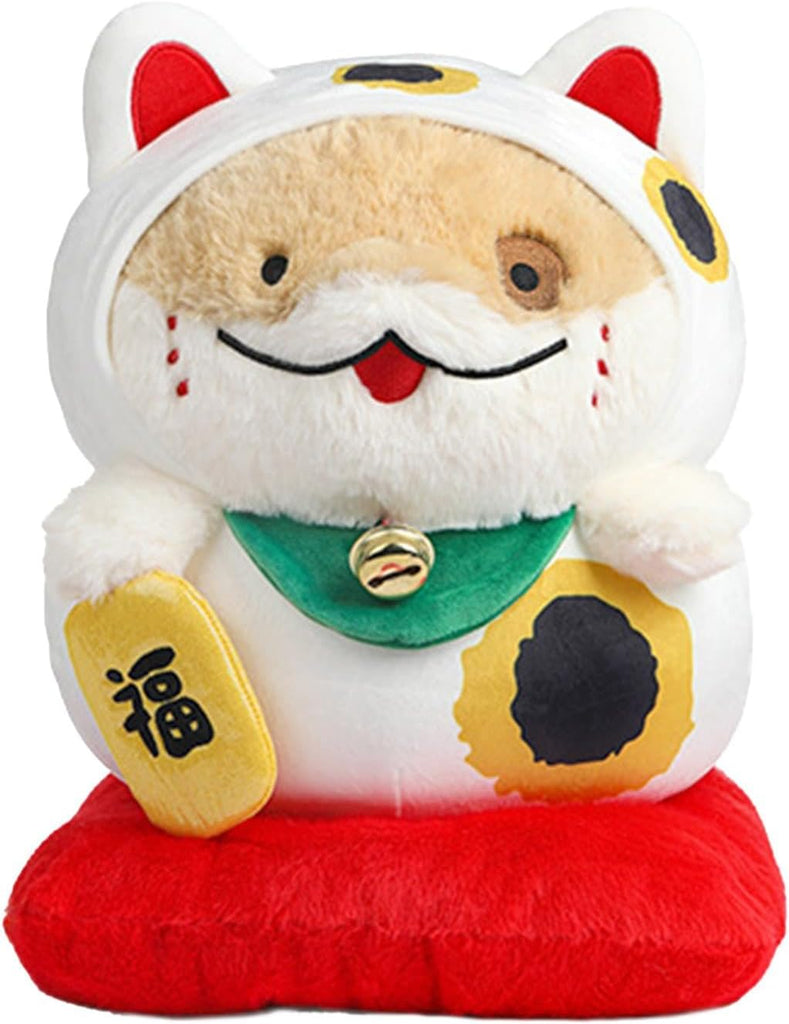 Adorable Snake Dog Disguised As Prosperity Cat Plush