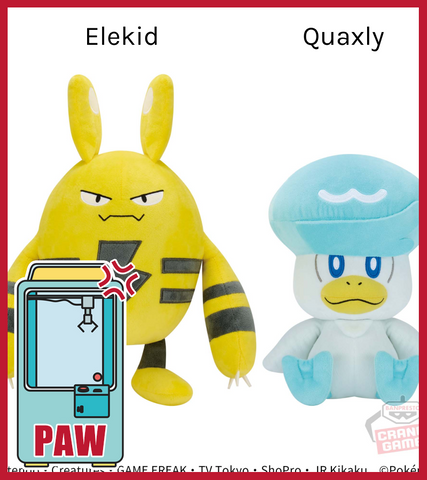 🕹️Paw Game - Pokemon Mofugut Plush: Elekid vs Quaxly