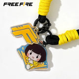 Free Fire Kelly wristband keychain featuring a game-themed Kelly design, suitable for attaching to keys, bags, backpacks, or other accessories