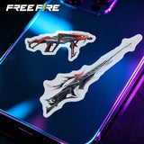 Free Fire Evo Gun sticker featuring a game-inspired weapon design, suitable for decorating notebooks, laptops, phone cases, folders, and other smooth surfaces.