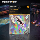 Free Fire Evo Gun sticker featuring a game-inspired weapon design, suitable for decorating notebooks, laptops, phone cases, folders, and other smooth surfaces.