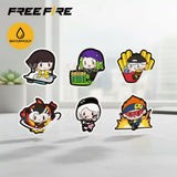 Free Fire Booyah! Stickers featuring designs inspired by the popular Free Fire battle royale game.