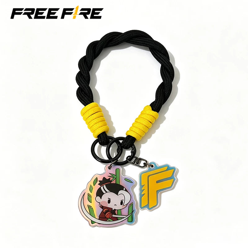 Free Fire Hayato wristband keychain featuring a character-themed design, suitable for attaching to keys, bags, backpacks, or other accessories.