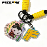 Free Fire Hayato wristband keychain featuring a character-themed design, suitable for attaching to keys, bags, backpacks, or other accessories.