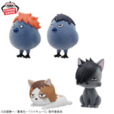 Haikyuu!! Fluffy Puffy Karasuno High School & Nekoma High School - Baby Crow, Shadow Crow, Kennek and Kurooneko.