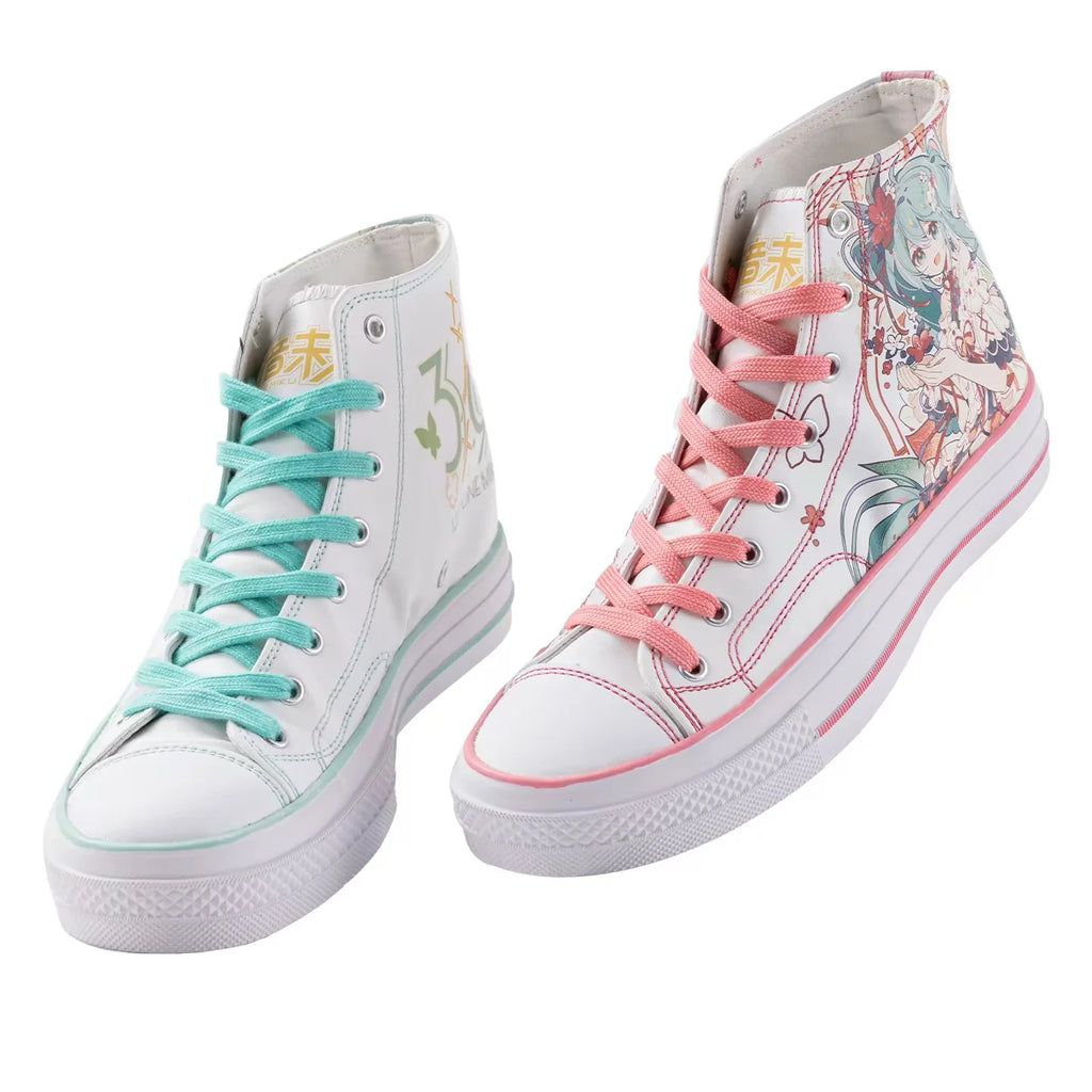 Hatsune Miku 39 Mirror Meets Spring Concerto Series casual sneakers featuring an elegant Miku-inspired design for everyday wear.