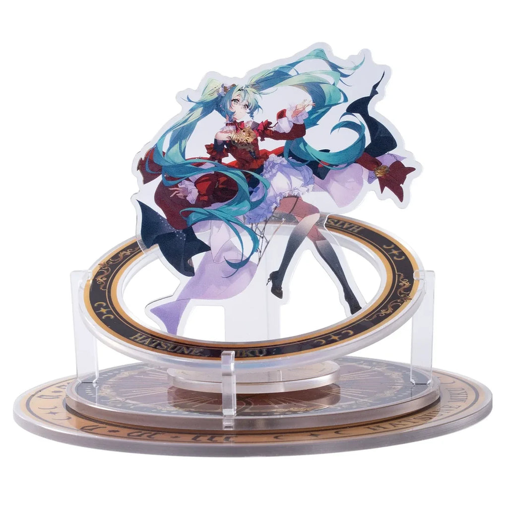 Hatsune Miku acrylic stand featuring the virtual idol with turquoise twin-tailed hair and a colorful character design.