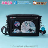 Moeyu Hatsune Miku large-capacity commuter ita shoulder and crossbody bag with a multifunctional anime-inspired design.