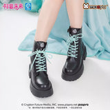 Moeyu Hatsune Miku Millennium Ice Candy short winter boots with detachable furry trim, featuring a cozy and stylish design for autumn and winter wear.