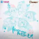 Moeyu Hatsune Miku Dimension Discovery Baroque Overture short-sleeve summer T-shirt featuring watercolor-inspired anime artwork.