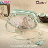 Hatsune Miku Moeyu Ink Wash Painting Series tote bag featuring artistic ink wash-inspired design with handheld, shoulder, and crossbody carrying options.