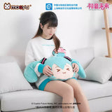 Hatsune Miku Mimi-Eye Series multifunctional cushion blanket featuring a cute Miku design, perfect for cozying up at home.