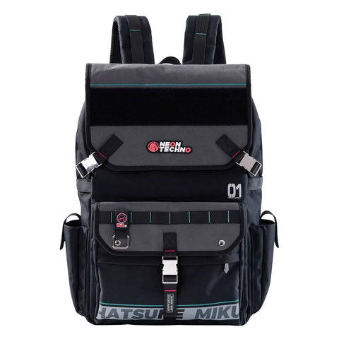 Hatsune Miku Neon Electronic Music functional backpack featuring a stylish techwear-inspired design with spacious storage for daily use, commuting, or travel.