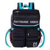 Moeyu Hatsune Miku Neon Electronic Music Techwear Backpack featuring a large-capacity multifunctional design for commuting and travel.