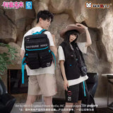 Moeyu Hatsune Miku Neon Electronic Music Techwear Backpack featuring a large-capacity multifunctional design for commuting and travel.