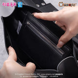 Hatsune Miku Moeyu Rock Future large-capacity crossbody shoulder bag featuring punk-inspired rivet details and a motorcycle-style design.