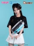 Moeyu Hatsune Miku 3D Sound chest bag with a magnetic snap closure and versatile shoulder and crossbody design.
