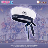 Hatsune Miku Tidal Melody Series Beret by Moeyu shown from the front, featuring its detailed Vocaloid-inspired design and stylish beret shape.
