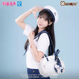 Hatsune Miku Tidal Melody Series Beret by Moeyu shown from the front, featuring its detailed Vocaloid-inspired design and stylish beret shape.