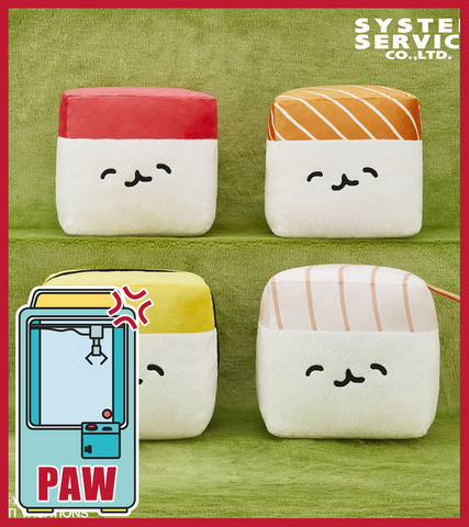 🕹️Paw Game - Oshushidayo Pressed Sushi Plush Toy BIG ( 4 Designs)