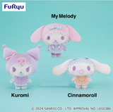 Sanrio Characters Sugar Party Friends Bib Plush - Kuromi, My Melody and Cinnamoroll (5 Inches)