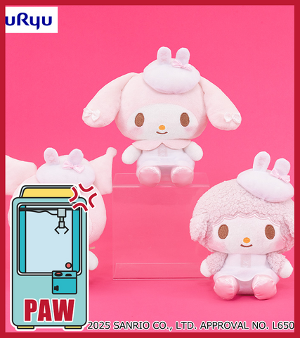 🕹️Paw Game - My Melody & Kuromi White Beret Plush Toy